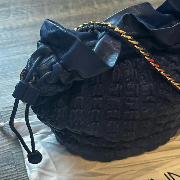 Jennu Vegan Leather Bag Blue Women's Purse NWT - Picture 5 of 8